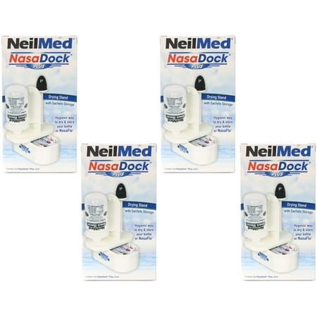 4 Pack - NeilMed Sinus Rinse NasaDock Plus Dry Dock Stand 1 Each