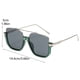 thumbnail image 2 of Gafas de sol de moda con montura media y forma cuadrada para mujer, estilo blogger, 2 of 6