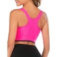 thumbnail image 5 of LELINTA Women's Zip Front Racerback Sports Bra High Impact Workout Gym Activewear Yoga Bra Five Color, 5 of 8