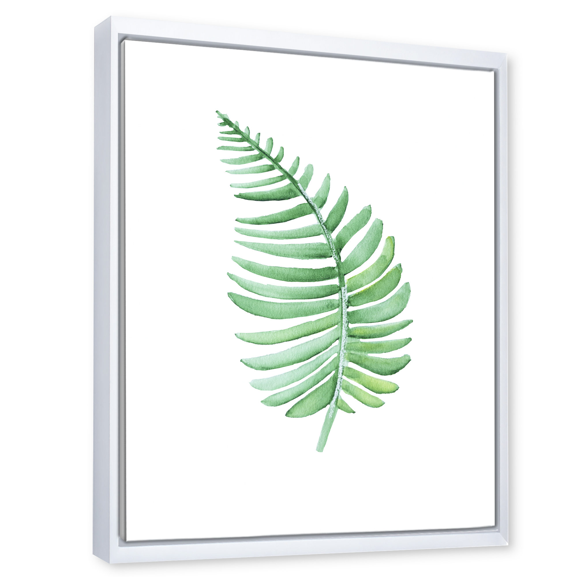 Designart 'Close Up Of Tropical Leaf Of Monstera III' Farmhouse Framed Canvas Wall Art Print