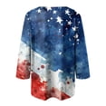 thumbnail image 5 of vigerkar 4th of July Outfits for Women American Flag Stars and Stripes Print V Neck 3/4 Sleeve T Shirts Ladies Patriotic Tops (Navy, S), 5 of 6