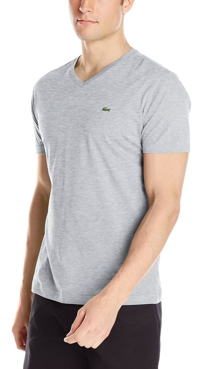 Lacoste - Lacoste Short Sleeve Jersey Pima Regular Fit V Neck T-Shirt ...