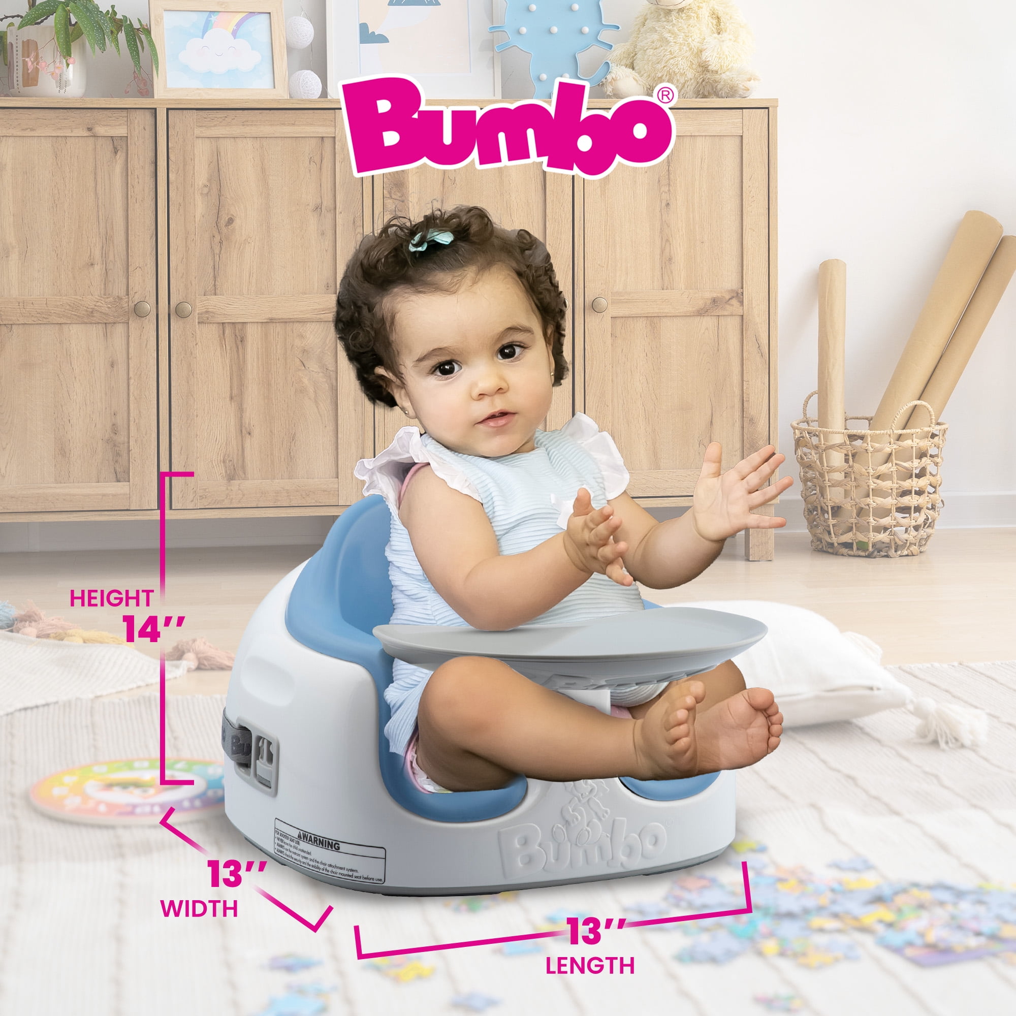 Bumbo Baby Childrens Toddler Infant No Scratch Portable Booster Seat Chair,  Gray, 1 Piece - Kroger