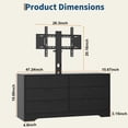 thumbnail image 2 of QinaQin Tv Stand with Wall Mount, a 47.2-Inch Modern Entertainment Center, a 6-Drawer Rattan Dressing Table for Tvs From 32 To 85 Inches, and a Media Console Table with Storage Space, 2 of 8