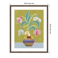 thumbnail image 5 of Kate and Laurel Framed Wall Art Print 'Snowdrops the January Birth Flower' by Rachel Lee, 34 x 42, Florence Medium Brown Frame, Modern Contemporary, Abstract, Flowers Art for Wall Decor, 5 of 7