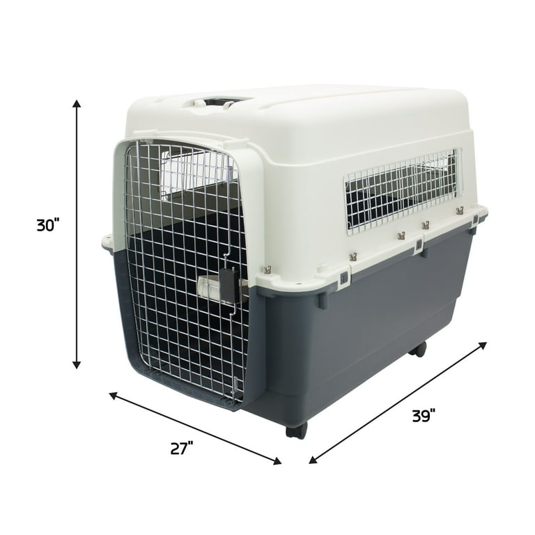 SportPet Designs Airline Approved Plastic Dog Kennel with Wheels