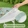 thumbnail image 5 of Pioneer Flower Floral Print Pattern Round Fitted Tablecloth with Elastic Edge,Dining Table Cover Waterproof,Outdoor Round Tablecloth for Camping,Dining,Indoor and Outdoor, 5 of 7