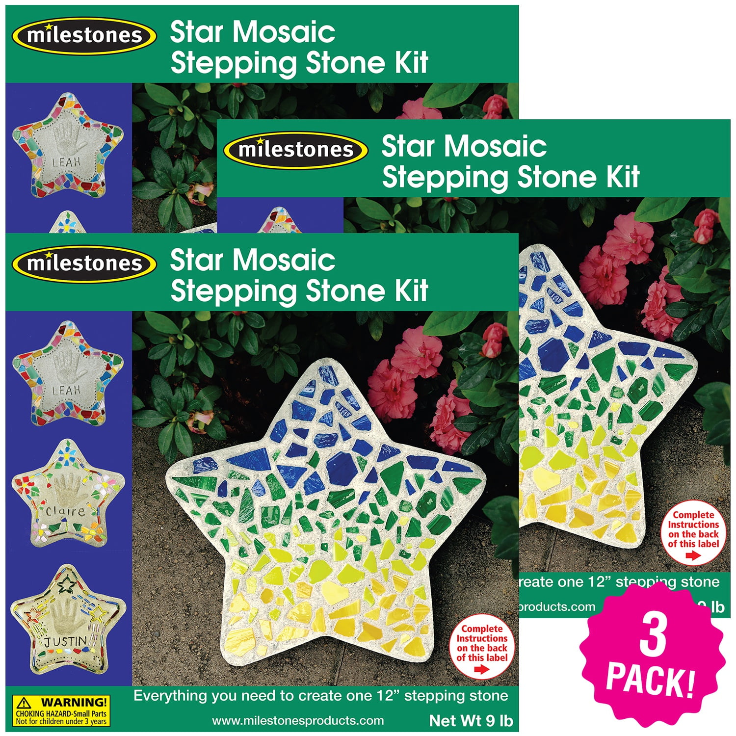 Multipack of 3 Mosaic Stepping Stone KitStar