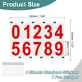 thumbnail image 2 of Uxcell 4 Sheets/40 Pack Reflective Mailbox Numbers for Outside, 2 Inch 0-9 Vinyl Self-Adhesive Numbers Stickers Waterproof House Sticker with Scraper for Signs Doors Address, Red, 2 of 7