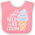 thumbnail image 3 of Inktastic All You Need is Ice Cream with Ice Cream Cone Boys or Girls Baby Bib, 3 of 4