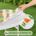 thumbnail image 5 of Pioneer Flower Floral Print Pattern Round Fitted Tablecloth with Elastic Edge,Dining Table Cover Waterproof,Outdoor Round Tablecloth for Camping,Dining,Indoor and Outdoor, 5 of 7