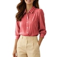 thumbnail image 2 of Warop Button Down Shirts for Women 3/4 Sleeve Collared Blouse Casual Business Office Work Top, 2 of 8