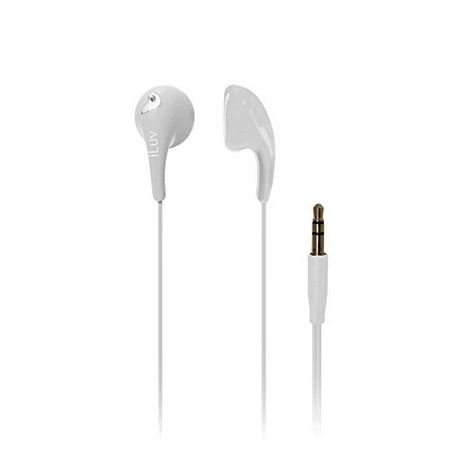 iLuv iEP205WHT Bubble Gum 2 Flexible, Jelly-Type Stereo Earphones - White