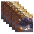 thumbnail image 6 of BZSMCE Satin Native Fab Cotton Dinner Napkin Grape and Wine Painting Reusable, 6 of 8