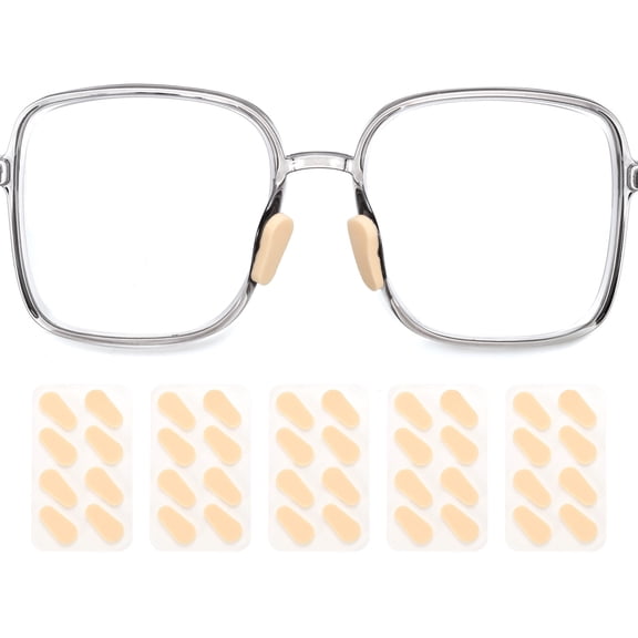 Uxcell 5 Pairs Glasses Nose Pads Foam Eyeglass Nose Pads Water Drop, 1mm, Skin Color
