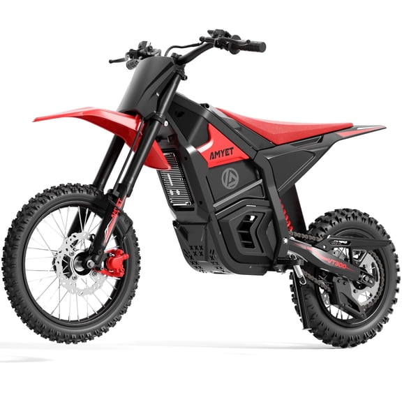 AMYET VT300 Electric Dirt Bike 3000W Peak Mid-Drive Motor, 40 MPH Electric Dirt Bike for Adults & Teens, 48V 23.4Ah Battery, 14"/12" Off-Road Fat Tire Electric Motorcycle