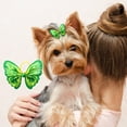 thumbnail image 3 of 30-Pack Puppy Yorkie Dog Hair Bows with Rubber Band Pet Grooming Products Mix Colors Butterfly Patterns Pet Hair Bows Dog Accessories, 3 of 8