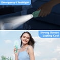thumbnail image 6 of JYJXWY Portable Hand Fan,USB Rechargeable Fan with Mirror, Cell Phone Holder, Flashlight, 3-Speed, Lanyard, for Suitable Wowen Travel and Outdoor-Green, 6 of 7