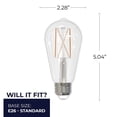thumbnail image 7 of Bulbrite 8.5 Watt Dimmable Clear ST18 LED Light Bulbs 2700K Warm White Light 2/Pack (861422), 7 of 7