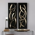 thumbnail image 5 of Uttermost Brushstrokes 2-Piece Contemporary Iron Wall Art Set in Gold/Black, 5 of 5