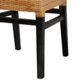 thumbnail image 5 of Baxton Studio Lesia Modern Bohemian Natural Brown Rattan and Espresso Brown Mahogany Wood Dining Chair, 5 of 7