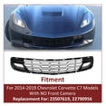 thumbnail image 2 of Kojem Front Lower Grille for 2014-2019 Chevrolet Corvette C7 All Models Z06 Style Bumper Cover Painted Glossy Black Plastic (W/O Front Camera Bracket), 2 of 11