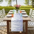 thumbnail image 4 of Table Runners 72 Inches Long Dress Scarves, Navy Blue Polka Dots Farmhouse Kitchen/Dining Table Runner, Coffee Tablerunners, Vintage Abstract Art Watercolor 14x72 Inch, 4 of 9