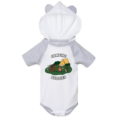 

Inktastic Camping Buddies-Hedgehog and Porcupine Gift Baby Boy or Baby Girl Bodysuit