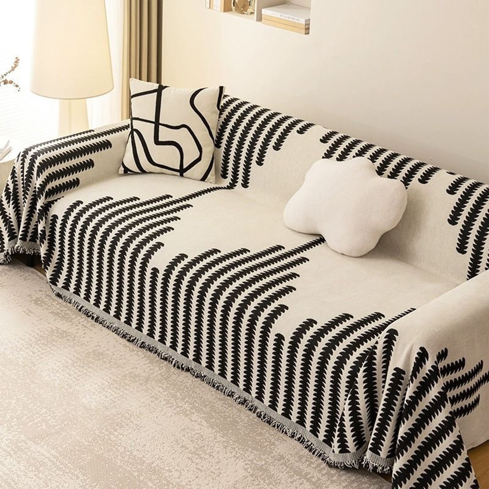 180x90cm Thickened Winter Sofa Cushion Warm Soft Non-Slip Universal Seat Cushion for Couch Living Room Bedroom Office Study RV Apartment Home Furniture Protector & Winter Warm Decorative Pad