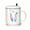 Feather-2, variant on Ceramic Mug Elegant Feather Design with Spoon and Lid