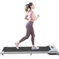 thumbnail image 2 of 2-in-1 Under Desk Treadmill Walking Pad 2.5HP Walking Jogging Running Machine for Home/Office Use,Grey, 2 of 9
