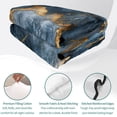 thumbnail image 4 of Twin Quilt Set 68''x86'', Navy Blue Marble Lightweight Summer Bedspread Coverlet Set with 2 Pillow Shams, Modern Art Contemporary Yellow Breathable All Season Quilt Bedding for Dorm/Bedroom, 4 of 9