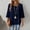 Navy plus size fall tops a1, variant on thefmos Women Plus Size Fall Round Neck 3/4 Sleeve Button Down Casual Solid Boho Pullover Tops for Women Cute Trendy Comfy Loose Fit Tunic Blouses Winter Business Work Clothes, Army Green M