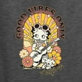 thumbnail image 5 of Wild Bobby, Betty Boop Good Vibes Only Betty Boop Unisex Crewneck Sweatshirt, Heather Black, Small, 5 of 5