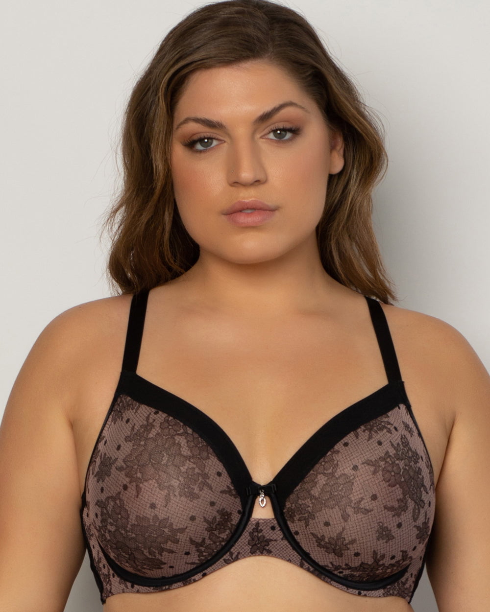 Sheer Mesh Full Coverage Unlined Underwire Bra Lavender, 51% OFF