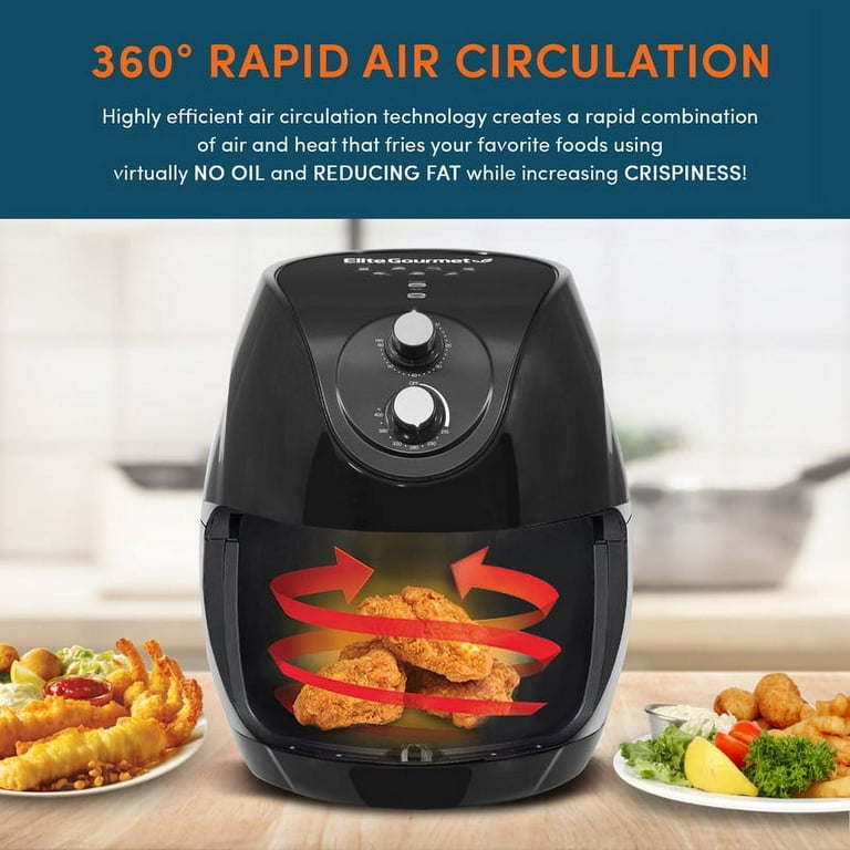 KAPAS Electric Air Fryer, 6.8 Quarts, 6.5 Liter Capacity and 7-in