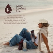 Mary Lawless Lee x TAL 32oz Stainless Steel 2-in-1 Straw and Chug Water Bottle with Push Lid and Strap, Stripes