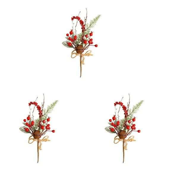 Christmas Picks Artificial Greenery with Berries, Pine Stems for DIY Floral Arrangements, Holiday Crafts, Wreath Making, Christmas Decorations,Winter Centerpieces and Home Seasonal Decor