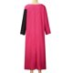 thumbnail image 4 of Moda casual mujer casual tres cuartos manga con cuello en v estampado floral vestidos largos irregulares vestido Pompotops hdfakjf8695, 4 of 9