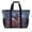 American Flag Colored Butterfly with Flower, variant on Reusable Grocery Bags with Handle Side Pocket Waterproof Shopping Portable Tote Fairy on Book with Coffee