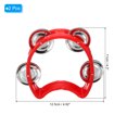 thumbnail image 2 of Unique Bargains 2 Pcs Cloches de Poignet, Clochettes de Cheville Cloche à Main Instruments de Percussion Groupe de Rythme Musical Plastique, Rouge, 2 of 5