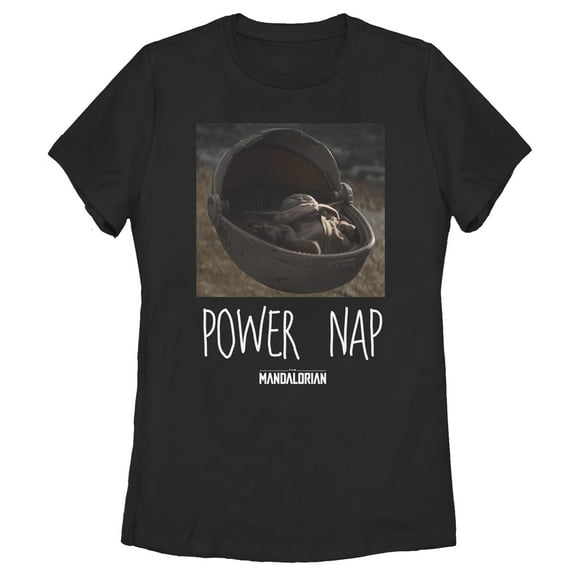 Women's Star Wars: The Mandalorian The Child Power Nap Graphic Tee Black 2X Large