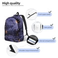 thumbnail image 3 of Disketp Mystery House Halloween Night print Canvas Backpack Lightweight Travel Daypack Student Rucksack Laptop Backpack-Medium, 3 of 5