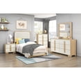 thumbnail image 5 of Miekor Furniture Contemporary Natural and White Finish 4-Drawer Storage Chest Wooden Bedroom Furniture 1pc 04336, 5 of 7