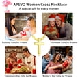 thumbnail image 6 of APSVO 18K Gold Plated Cross Necklaces for Women Cross Pendant Chain Catholic Religious Christian First Communion Birthday Graduation Jewelry Gifts Teen Mom Female Lady Adult Wife Age Ideas, 6 of 6