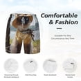 thumbnail image 5 of Lsque Mens Swim Trunks Cat In Sun Hat Pattern - Bathing Suit Compression Liner - Beach Swim Shorts Swimwear - (S-3XL) - Stretch Quick Dry -3X-Large, 5 of 9