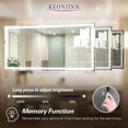 thumbnail image 4 of Keonjinn 72 x 36 inch LED Bathroom Mirror with Lights, Adjustable 3000K/4500K/6000K Lights, Frontlit Vanity Mirror, Wall Mounted Anti-Fog Oversized Dimmable Lighted Makeup Mirror(Horizontal/Vertical), 4 of 9