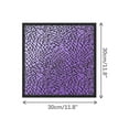 thumbnail image 2 of Men's Pocket Squares Gradient Leopard Print Silky Handkerchief with Solid Trim for Wedding Party Purple One Size, 2 of 4