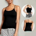 thumbnail image 4 of Female Womens Tank Tops Loose fit Cotton Women's Tank Tops Plus Size Women's Solid Color Elastic Inner Layer with Thin Chest Pad Can Be Worn on The Outside As A Base Shirt with A Camisole Vest Xxxxl, 4 of 5