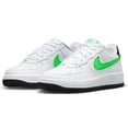 thumbnail image 3 of Nike Air Force 1 Big Kids' Shoes Color: White/Black/Green Strike Size: 6.5Y, 3 of 5